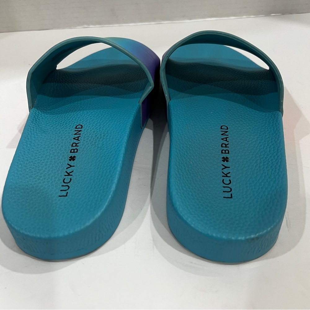 Lucky Brand Womens Size 8
Parker Pride Multicolored Ombre Slides Shoes Sandals - Picture 8 of 10